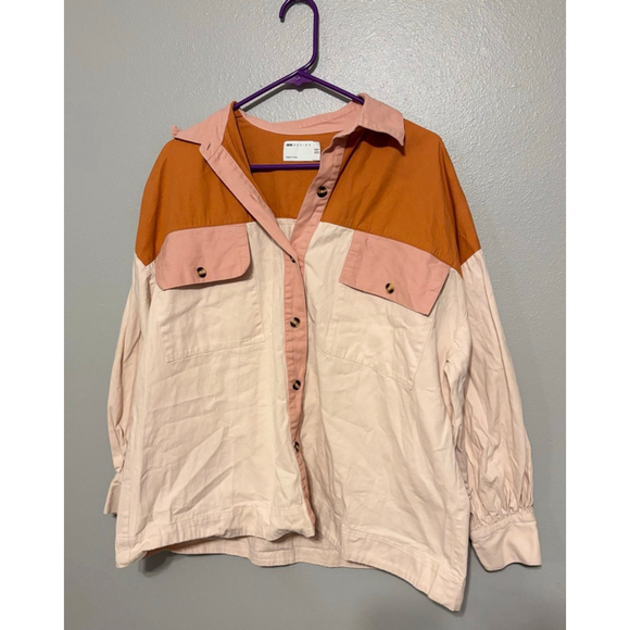 ASOS DESIGN ColorBlock Button Down Shacket - Picture 3 of 4